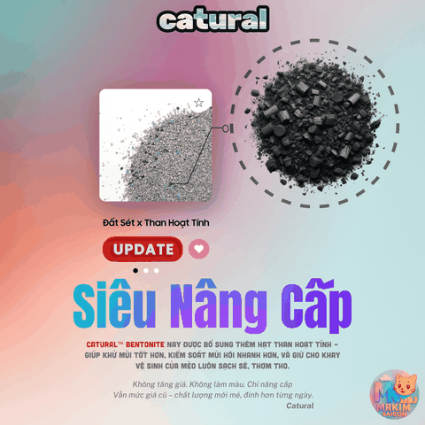 CÁT VỆ SINH CHO MÈO CATURAL BENTONITE MRKIM 3.8kg (9L) - HƯƠNG PHẤN
