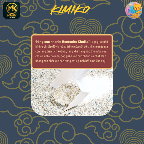[3.8KG] CÁT VỆ SINH CHO MÈO KIMIKO (9L) - HƯƠNG HOA TRÀ THƠM MÁT - SIÊU VÓN CỤC