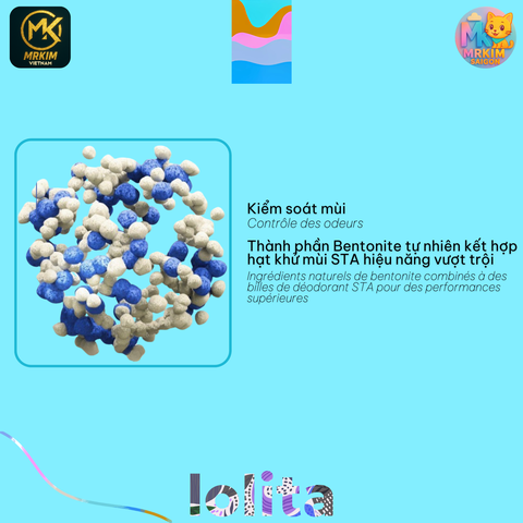 [3.8KG] CÁT VỆ SINH CHO MÈO LOLITA (9L) - HƯƠNG KẸO BUMBLE GUM - KHÔNG BẾT ĐÁY - KHỬ MÙI TỐT