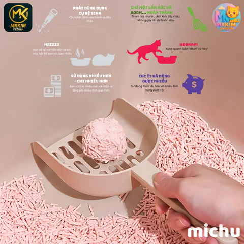Cát Sắn Vệ Sinh Cho Mèo MICHU 6L