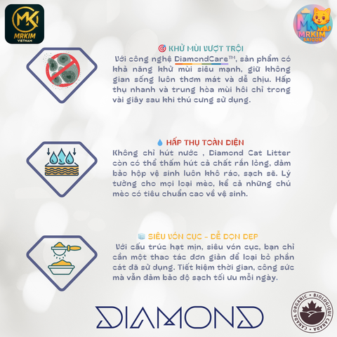 4KG] CÁT VỆ SINH CHO MÈO DIAMOND (9L) - HƯƠNG COFFEE MACCHIATO - TIẾT KIỆM THỜI GIAN DỌN DẸP CHO MÈO