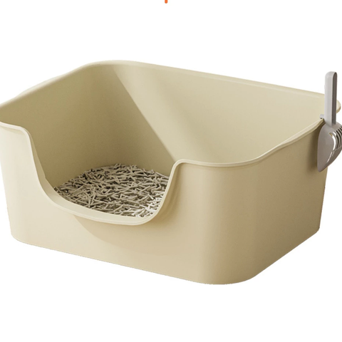 Khay Vệ Sinh Cho Mèo Size Vừa 47cm Chống Văng Cát - Tặng Kèm Xẻng