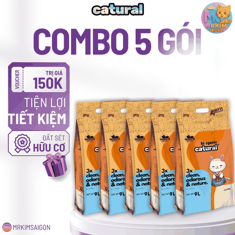 [FREESHIP] COMBO 5 GÓI CÁT BENTONITE MRKIM HƯƠNG PHẤN - VÓN CỤC KHỬ MÙI TỐT
