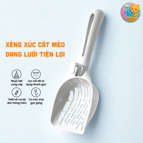 Xẻng Xúc Cát Vệ Sinh Cho Mèo Chất Liệu Nhựa Kích Thước 24*10cm