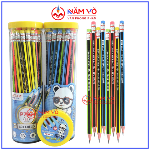 G Star Lon Bút Chì Gỗ P797 (36 Cây/ Lon; 12 Lon/ Lốc, 48 Lon/ Thùng)
