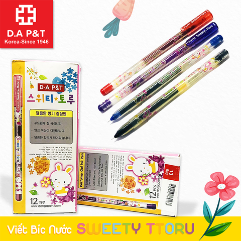G-Star Bút Bíc Nước SWEEETY TTORU Hàn Quốc Ngòi 0.38 (12 Cây/ Hộp; 12 Hộp/ Lốc; 96 Hộp/ Thùng)