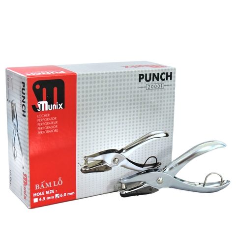 Bấm 1 Lỗ MUNIX 20001 (10 Cái/ hộp, 24 hộp/ thùng)