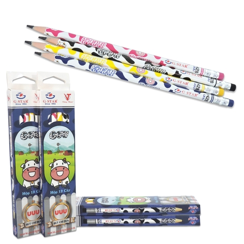 G-Star Bút Chì Đen Vỏ Nhựa UUU (12 Cây/ Hộp; 12 Hộp/ Lốc; 20 Lốc/ Thùng)