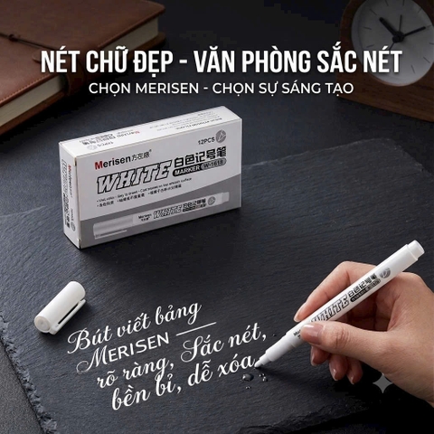 Bút Dạ Kính Trắng (Không Xóa Được) 1618 (12 Cây/Hộp, 192 Hộp/Thùng)