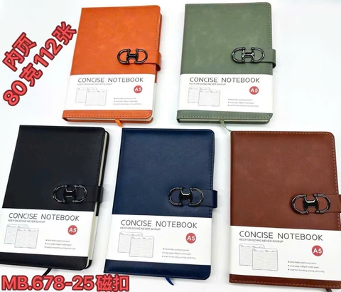 Sổ Da Cao Cấp 678-25 (100 Cuốn/Thùng)