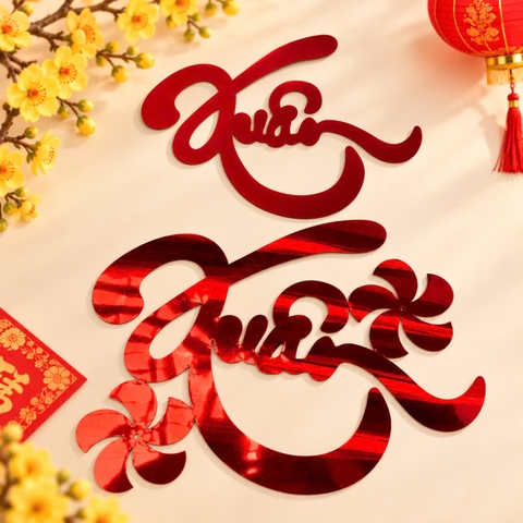 Chữ Xuân 2 Lớp (1 Chữ/Bịch)