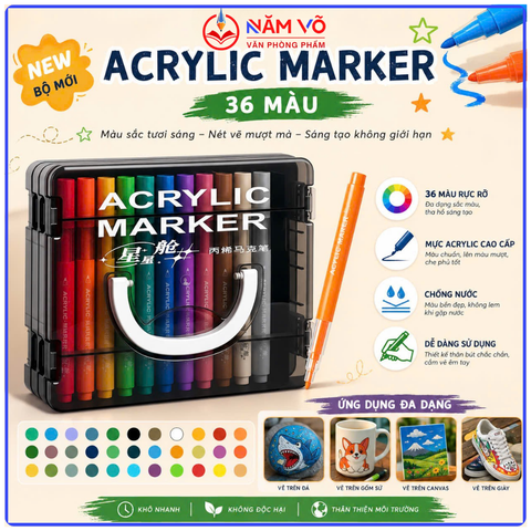 Bút Dạ Acrylic 50233 (Thân Tròn)