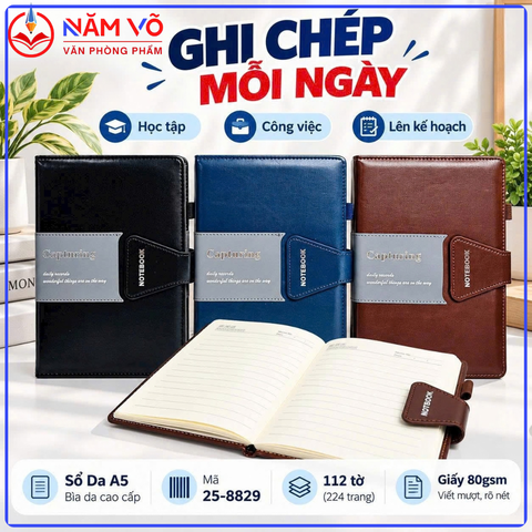 Sổ Da Cao Cấp 25-8829 (92 Cuốn/Thùng)
