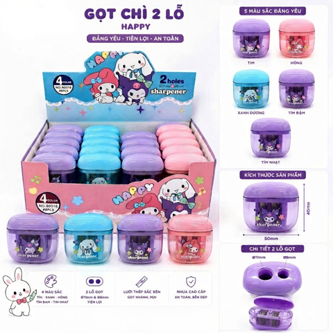 Gọt Hộp 2 Lỗ 80018 (48 Cái/Hộp, 30 Hộp/Thùng)