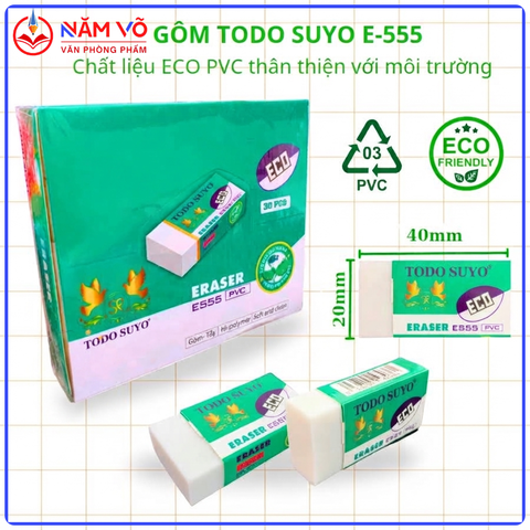 G-Star Gôm Trắng E555 Hiệu Todo Suyo (30 Cục/ Hộp; 40 Hộp/ Thùng)