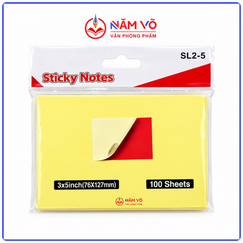 Giấy Note Vàng Xing Li/ King 3x5 (20 Xấp/ Hộp; 18 Hộp/ Thùng)