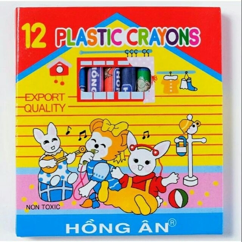 Sáp Màu Hồng Ân 12 Màu (300 Hộp/Thùng)