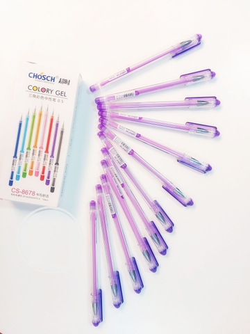 Bút Chosch CS-8678 (Xanh, Tím, Đỏ, Đen) (12 Cây/Hộp; 12 Hộp/ Lốc; 12 Lốc/Thùng)