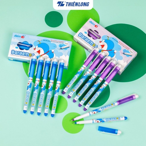 TL - Bút Lông Kim Doreamon FL04/DO (Xanh, Tím, Đỏ, Đen) (10 cây/Hộp)