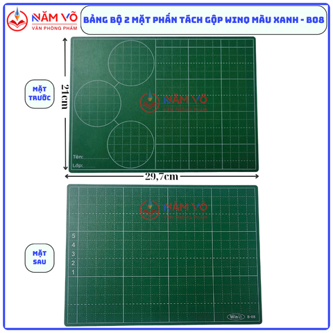Win Q Bảng Học Sinh B08 (4 Ô Ly) MÀU XANH (10 Cái/Lốc, 100 Cái/Thùng)
