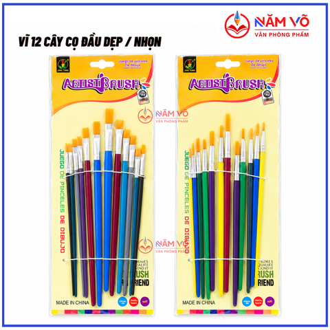 Cọ 12 Cây Nhọn và Dẹp 203 (12 Cây/Vĩ; 500 Vĩ/Thùng)