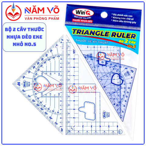 Win Q Thước Dẻo Êke Nhỏ Số 5 No5 (2 Cây/Bịch ; 50 Bịch/Hộp)