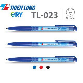 TL - Bút Bi TL023 (Xanh, Tím, Đỏ, Đen) (20 Cây/Hộp)