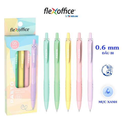 TL - Bút Gel Bi FO-GELB039/VN (MỰC XANH) (5 Cây/5 Màu/Hộp)