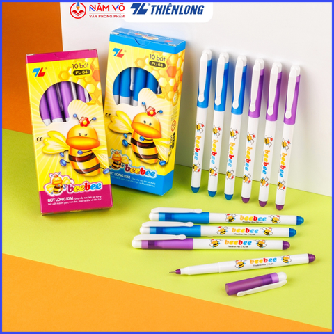 TL - Bút Lông Kim BeeBee FL04 (Xanh, Tím, Đỏ, Đen) (10 Cây/Hộp; 60 Hộp/ Thùng)