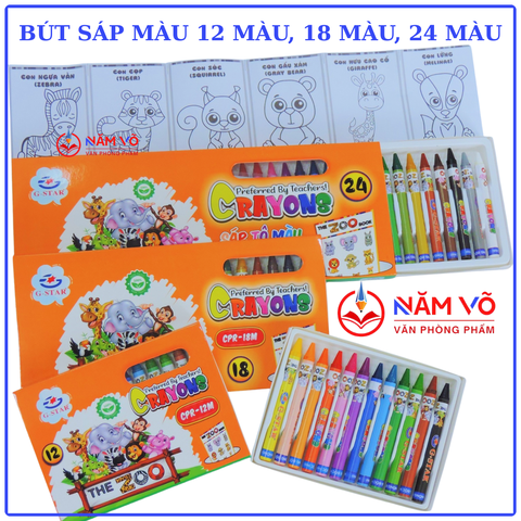 G-Star Bút Sáp Màu CPR - 12 Màu (10 Hộp/ Lốc; 180 Hộp/ Thùng)