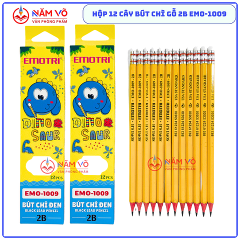 Gstar Bút Chì Đen Emo 1009 Hiệu Emotri (12 Cây/ Hộp; 12 Hộp/ Lốc; 240 Hộp/ Thùng)
