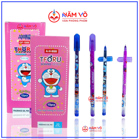 Bút Gel Mực Nho Doremon TFORU; THORU AH888; GP1888 (12 Cây/Hộp; 12 Hộp/ Lốc; 192 Hộp/Thùng)