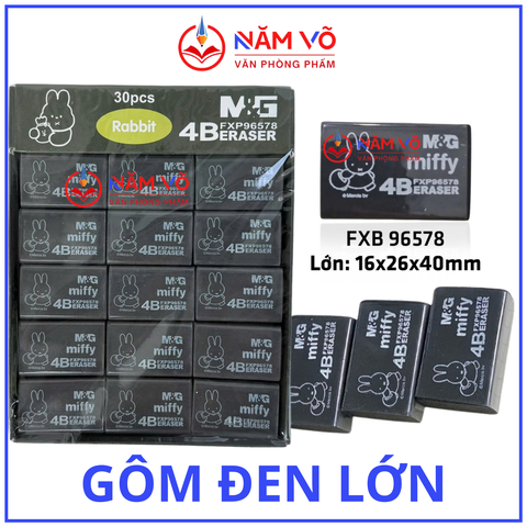 Gôm Đen Thỏ LỚN 96578 MG (30 Cục/ Hộp; 30 Hộp/Thùng)