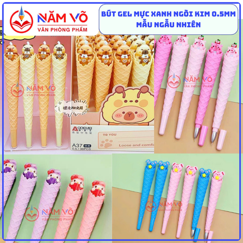 Bút Gel Hình Kem (Mực Xanh) A39, A37 (36 Cây/ Hộp; 24 Hộp/ Thùng)