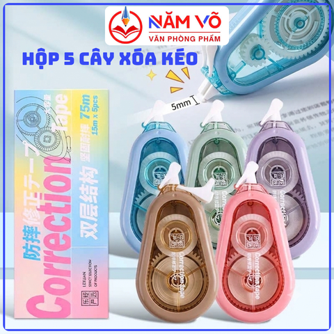 Bút Xoá Kéo 5 Cây 4009 (5 Cái/Hộp, 400 Hộp/1 Thùng)