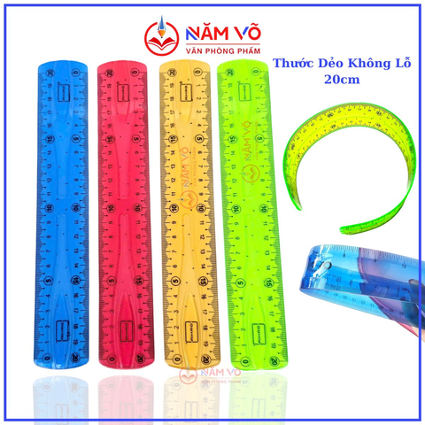 Thước Dẻo Không Lỗ 20Cm 6620 (24 Cây/ Hộp; 36 Hộp/ Thùng)
