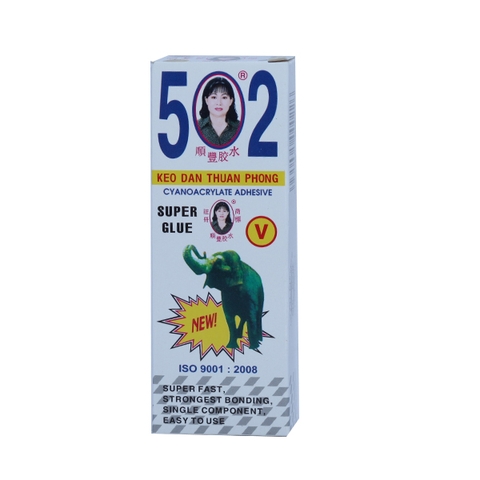 Keo 502 Con Voi Xanh Mini (V) (50 Chai/Lốc)