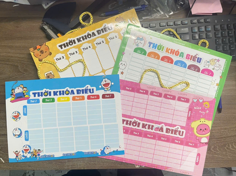 Thời Khoá Biểu Trong Suốt (Lau Được Mực Lông Bảng)