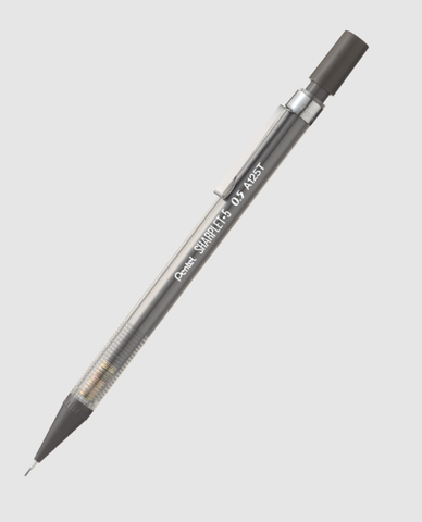Pentel - Bút chì kim kỹ thuật, thân nhựa trong 0.5mm - A125T (12 Cây/Hộp)