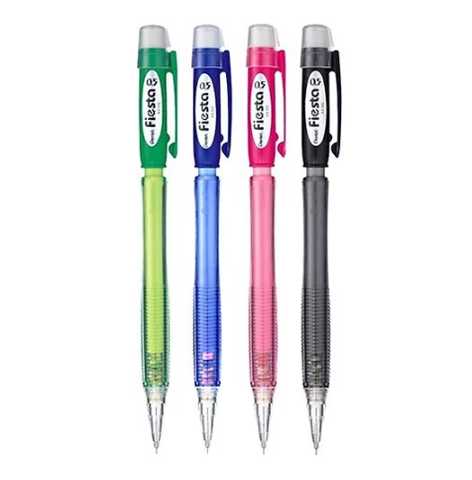 Pentel - Bút chì kim Fiesta chấm bi nét 0.5mm (Vàng, Xanh Lá, Xanh Dương, Hồng) (12 Cây/Hộp)