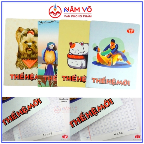 Tập 96 Trang Thế Hệ Mới 5 ÔLI 70Gms (10 Quyển/Lốc) (100 Quyển/Cây)
