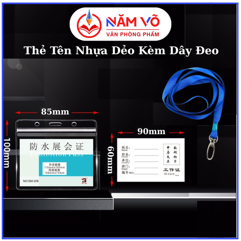 . Thẻ Tên NGANG SM-208 (50 Cái/Hộp) (60 Hộp/Thùng)