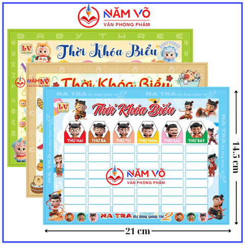 Thời Khóa Biểu A5 (3 Tờ/ Xấp)