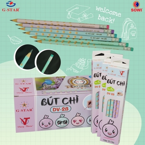 G-Star Bút Chì Định Vị DV-2B (12 Cây/Hộp; 12 Hộp/ Lốc; 20 Lốc/ Thùng)