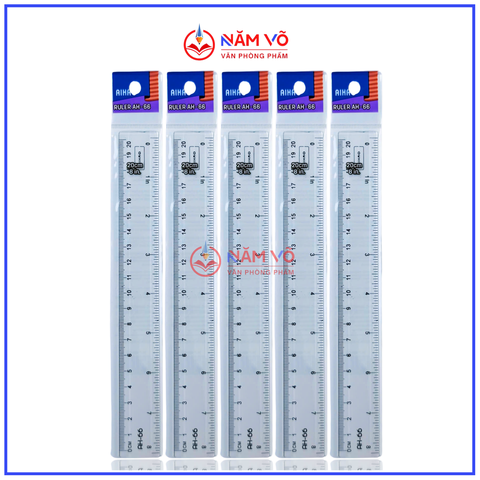 Thước Nhựa Cứng Aihao AH66 AH68 (48 Cây/ Hộp; 30 Hộp/Thùng)