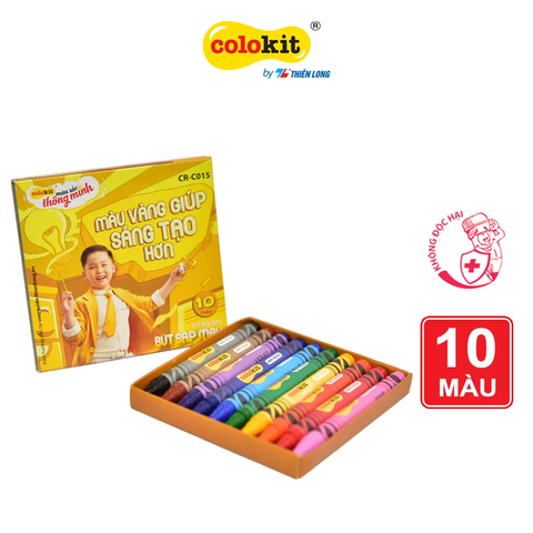 TL - Bút sáp màu CR-C015 - 10 MÀU (10 Hộp/Lốc)