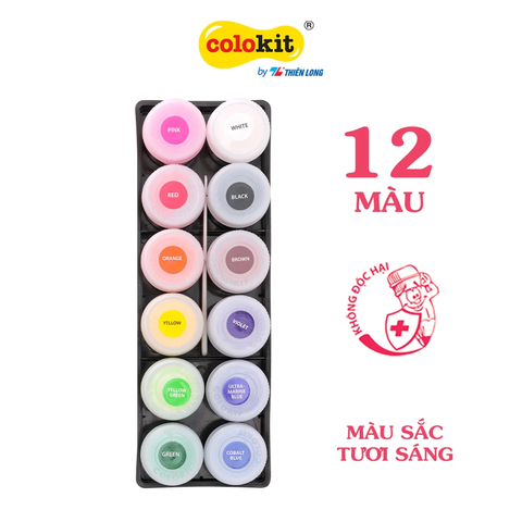 TL - Màu nước Colokit WACO-05 (12 màu/Lốc)