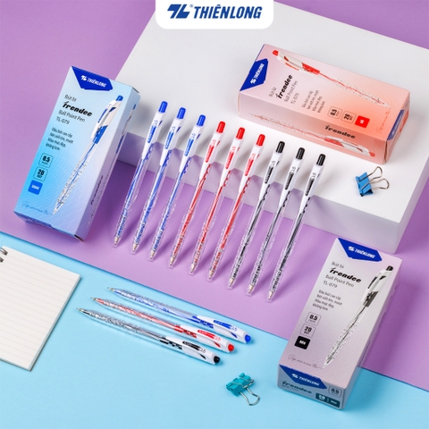 TL - Bút bi TL079 (Xanh, Đen, Đỏ) (20 Cây/Hộp; 60 Hộp/ Thùng)
