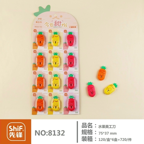 Dao Rọc Giấy Hình Trái Thơm 8132 (12 Cái/ Vĩ)