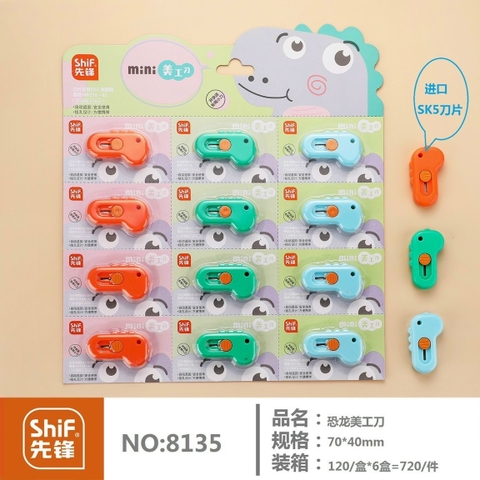 Dao Rọc Giấy Hình Khủng Long Vĩ 8135 (12 Cái/Vĩ)
